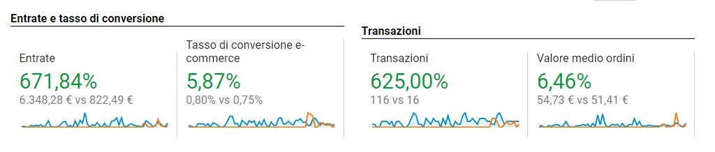 risultati google ads erboristeria online